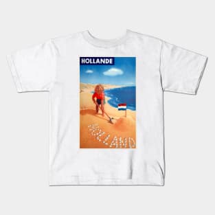 Hollande - Netherlands Vintage Poster Kids T-Shirt